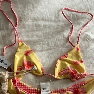 Leni Swims Clementine Reversible Flora Top Size Medium /Tahiti Bottom Size Large